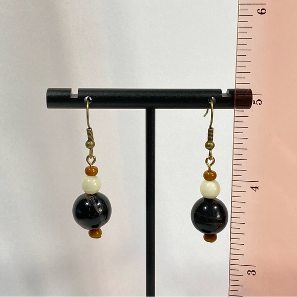 ‘Stars in the Desert’ Glass Bead Earrings Handmade - Picture 4 of 4